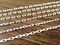 Two Tone Diamond Cut White Enamel on Brass Cable Chain (4') (C902)